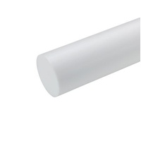70x305mm Teflon Rod (PTFE) Natural White