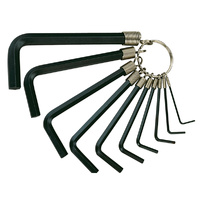 Teng Standard AF Hex Key Set, 10Pce, 1/16"-3/8"