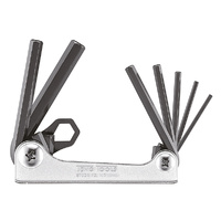 Teng Folding mm Hex Key Set, 7Pce, 2.5mm-10mm