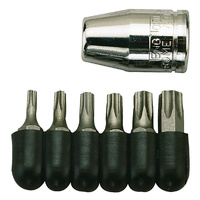 Teng 3/8" Dr. Torx Bit Set, 7Pce, TX10-TX40