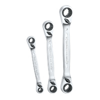 Teng Multi Drive Ratchet Ring Spanner Set, 3Pce