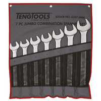 Teng Combination Spanner Set W/Wallet, Metric, 7Pce, 33mm-50mm