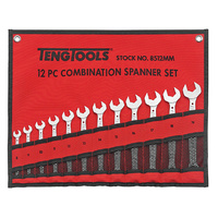 Teng 12Pce Antislip Combination Span Set W/Wallet 8-19mm