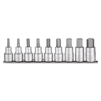 Teng 9Pce 1/2" Dr. AF Hex Bit Socket Set 3/16-5/8"