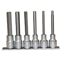 Teng 6Pce 1/2" Dr. Long Hex Socket Set 5-12mm