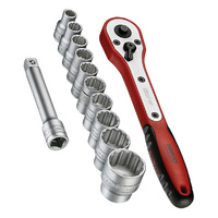 Teng 12Pce 1/2" Dr. Socket Set W/Case 8-24mm