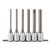 Teng 6Pce 3/8" Dr. Long Ribe Bit Socket Set - M4-M10