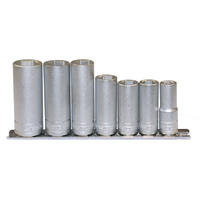 Teng 7Pce 3/8" Dr. Deep mm Socket Set 10-19mm