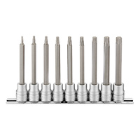 Teng 9Pce 3/8" Dr. Long TX Bit Socket Set - TX10-TX50