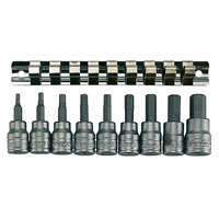 Teng 9Pce 3/8" Dr. Metric Hex Bit Socket Set 3-12mm