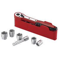 Teng 12Pce 3/8" Dr. Metric Socket Set W/Case 8-19mm