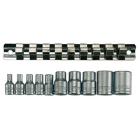 Teng 10Pce 1/4" & 3/8" Dr. TX-E Socket Set E4-E18