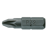 10Pce 1/4" Hex PZ#3 Bit X 25mm (L)