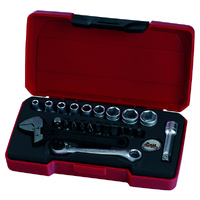 Teng 23Pce 1/4" Dr. Mini Metric Socket & Tool Set