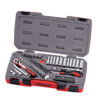 Teng 60Pce 1/4" Dr. Metric/AF Reg/Deep Socket Set