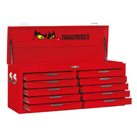 Teng 53" Pro Top Box, 10 Drawers, Red