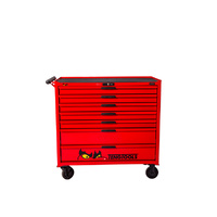 Teng 631Pce 37" 7 Drawer Roll Cabinet Tool Kit, Metric, EVA Trays, Red