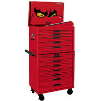 Teng 272Pce 26" 12 Drawer Stack Tool Kit, Metric & Imperial, EVA Trays, Red