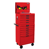 Teng 800Pce 26" 11 Drawer Stack Tool Kit, Metric & Imperial, Ps Trays, Red