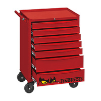 Teng 179Pce 26" 7 Drawer Roll Cabinet Tool Kit, Metric, EVA Trays, Red