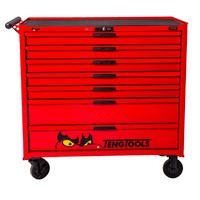 Teng 37" Pro Roll Cabinet, 7 Drawers, Red