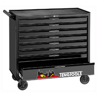 Teng 37" Pro Roll Cabinet, 8 Drawers, Black