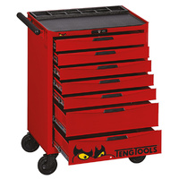 Teng 26" Pro Roll Cabinet, 7 Drawers, Red