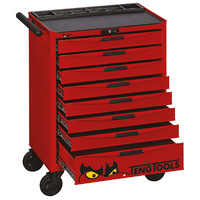 Teng 26" Pro Roll Cabinet, 8 Drawers, Red