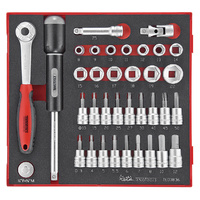 Teng 36Pce 3/8" Dr. Std & TX/Hex Socket Set - TED-TRAY