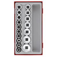 Teng 17Pce 1/2" Dr. 6PNT Socket Set 10-32mm - TC-TRAY