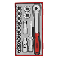 Teng 17Pce 1/2" Dr. Socket & Acc Set 10-24mm - TC-TRAY