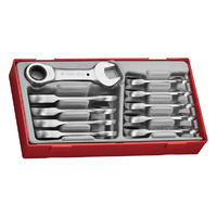 Teng 10Pce Stubby Ratchet Combination Spanner Set - TC-TRAY