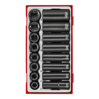Teng 16Pce 1/2" Dr. mm Reg/Deep Imp Socket Set - TC-TRAY