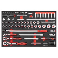 Teng 67Pce 1/4,3/8" & 1/2" Dr. Metric Socket & Acc Set (EVA)