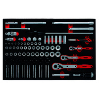 Teng 77Pce 1/4,3/8" & 1/2" Dr. Metric Socket & Acc Set (EVA)