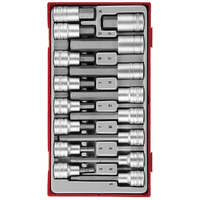 Teng 16Pce 1/2" Dr. Hex Bit Socket Set - TC-TRAY