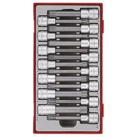 Teng 15Pce 1/2" Dr. Ril/Spl Bits Socket Set - TC-TRAY