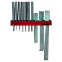 Teng 10Pce Punch & Chisel Set W/ Wall Rack
