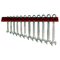 Teng 12Pce Combination Spanner Set, Metric 8-19mm Wall Rack