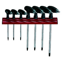 Teng 7Pce TX/TPX T-Handle Set 10-40 W/ Wall Rack