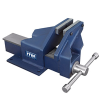 ITM Fabricated Steel Bench Vice, Offset Jaw, 125mm