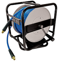 ITM MANUAL AIR HOSE REEL, 8MM X 40M PVC AIR HOSE WITH 1/4" BSP MALE FITTINGS