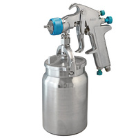 ITM Air Spray Gun Suction Feed, Professional, 1.4mm & 2.0mm Nozzles, 1000ml Aluminium Pot