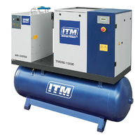 ITM Air Compressor Rotary Screw With Refrigerated Dryer, 3 Phase, 15hp, 500ltr, FAD 1620L/Min