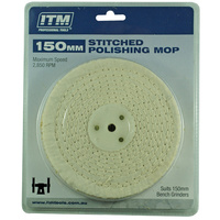 ITM Polishing Mop Stitched, 50 Fold, 150 X 25mm