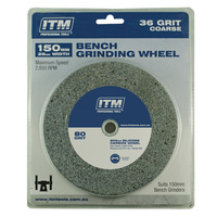 ITM Grinding Wheel, Aluminium Oxide, 150 X 25mm, 36 Grit Coarse