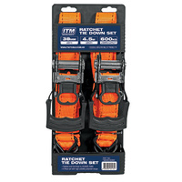 ITM Ratchet Strap, 2 Pack, 38mm Width, 4.5M Length 600Kg