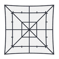 ITM Safety Cargo Nets, Heavy Duty, Dual Cab, 2.4M Width, 2.4M Length