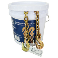 ITM G70 Transport Chain With Grab Hooks At Each End, 2.3 Tonne Lashing Capacity, 6M Length