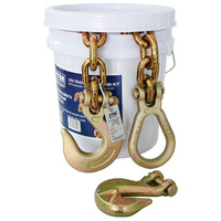 ITM G70 Transport Chain Kit With Lug Link, Slip Hook & Grab Hooks, 9 Tonne Lashing Capacity, 5M Length